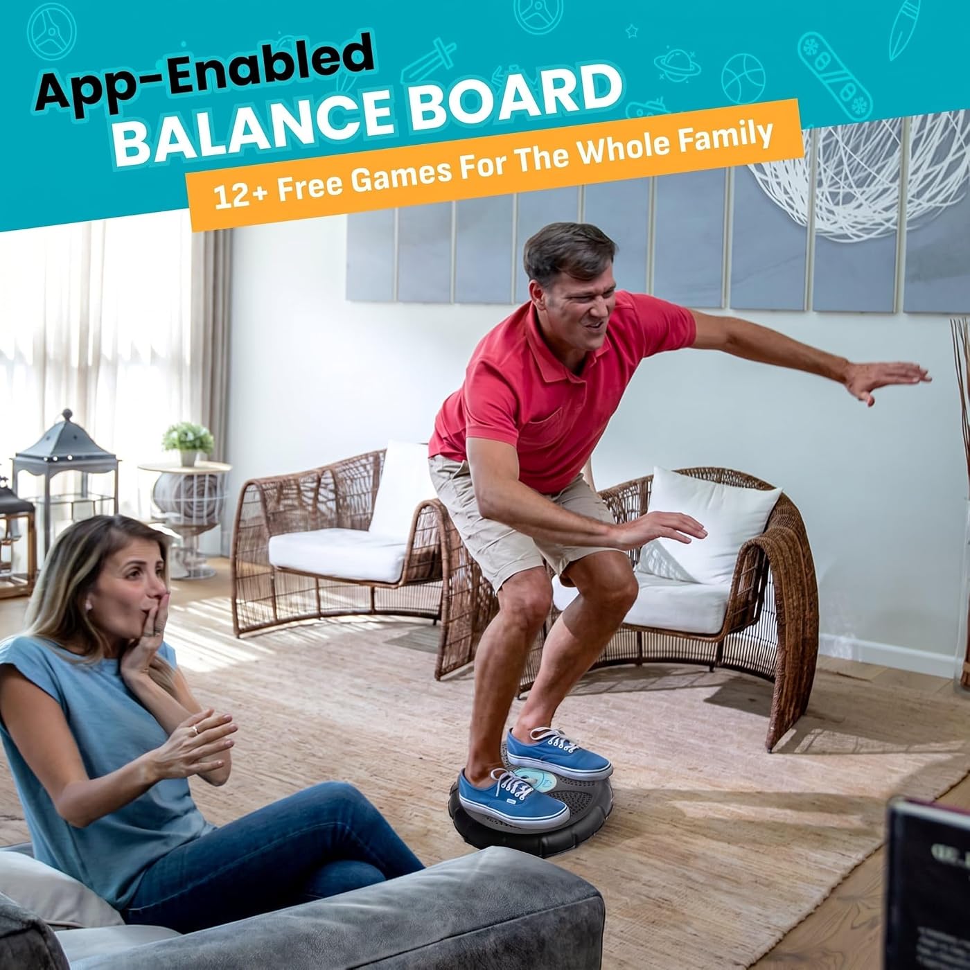 GoBalance App-Enabled Balance Board, view 2