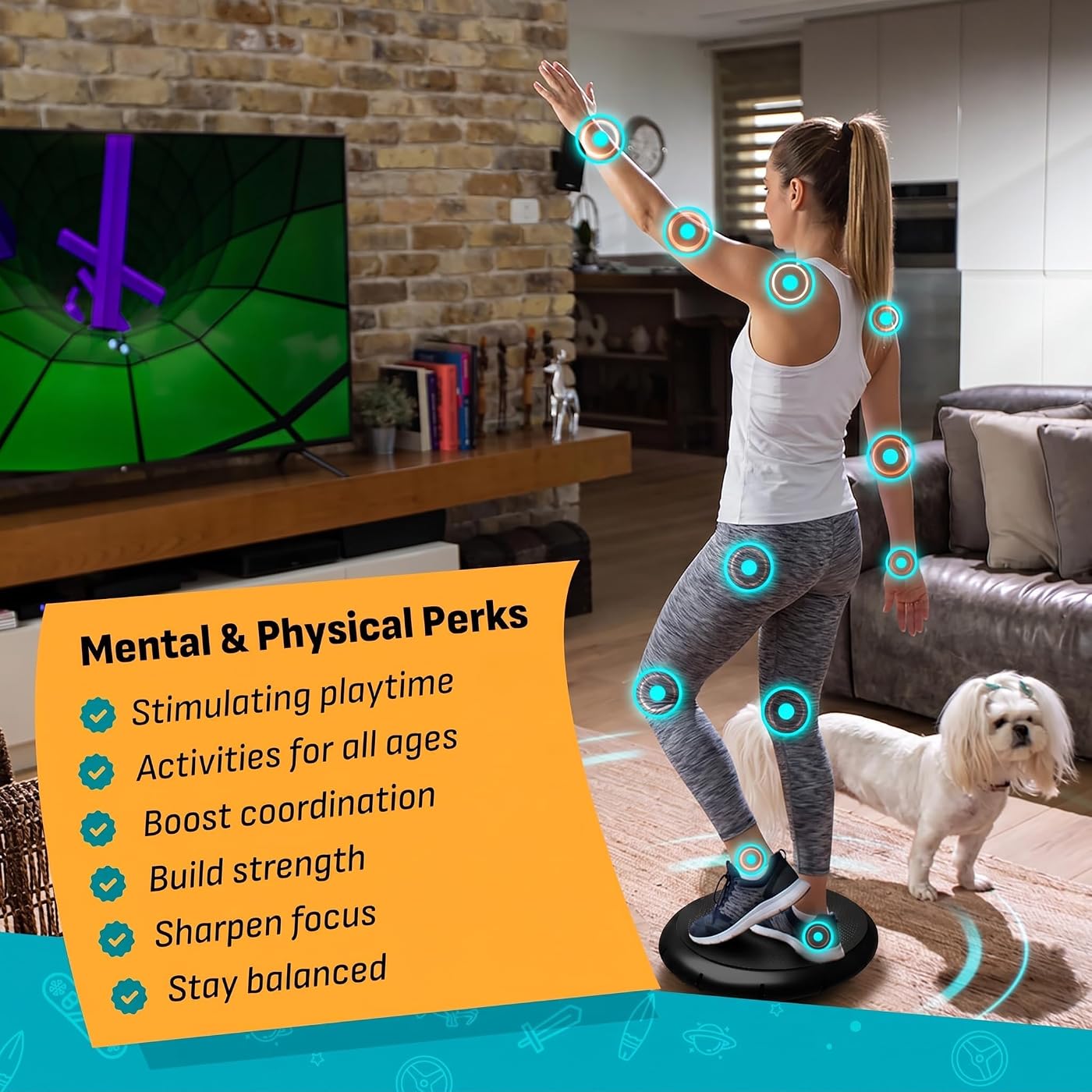 GoBalance App-Enabled Balance Board, view 3
