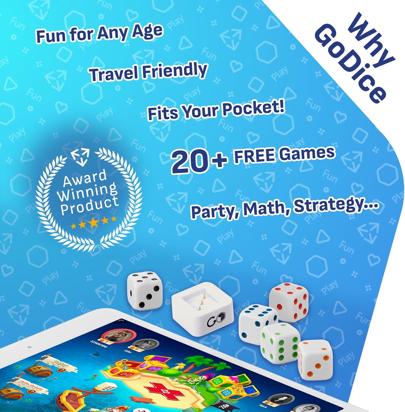 GoDice Family Pack — 5 Smart Dice, view 2